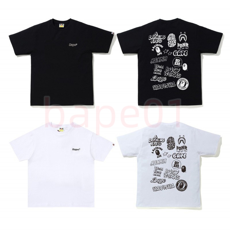 Bape Mens Designer T Shirts Womens Printing Casual Short Sleeves Summer T Shirt Couples Woman Tees Asian Size M-2XL, White
Bape Mens Designer T Shirts Womens Printing Casual Short Sleeves Summer T Shirt Couples Woman Tees Asian Size M-2XL, White