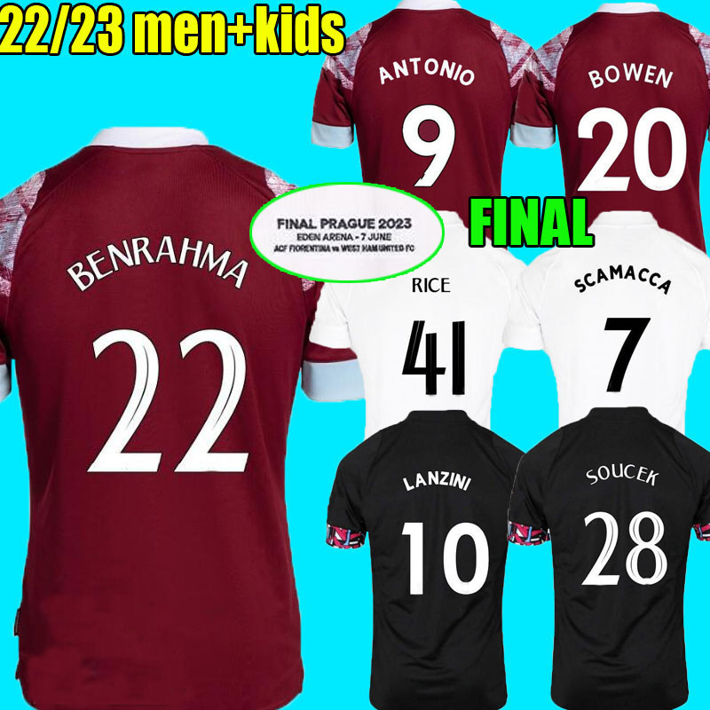 22 23 BOWEN RICE SCAMACCA FINAL Soccer Jersey LIMITED EDITION 3RD ings L.PaquetA BENRAHMA LANZINI ANTONIO FORNALS EMERSON 2023 football Shirt Mens Kids wEsT HaMs tops, 23/24 home kids
22 23 BOWEN RICE SCAMACCA FINAL Soccer Jersey LIMITED EDITION 3RD ings L.PaquetA BENRAHMA LANZINI ANTONIO FORNALS EMERSON 2023 football Shirt Mens Kids wEsT HaMs tops, 23/24 home kids