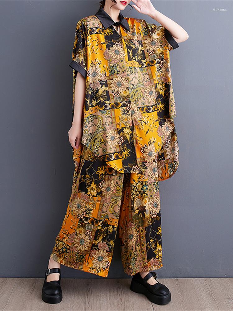 Women's Two Piece Pants XITAO Print Pattern Set Single Breast Half Sleeve Top Elastic Waist Ankle Length 2023 Summer Style WLD11385, As shown wld11385
Women's Two Piece Pants XITAO Print Pattern Set Single Breast Half Sleeve Top Elastic Waist Ankle Length 2023 Summer Style WLD11385, As shown wld11385