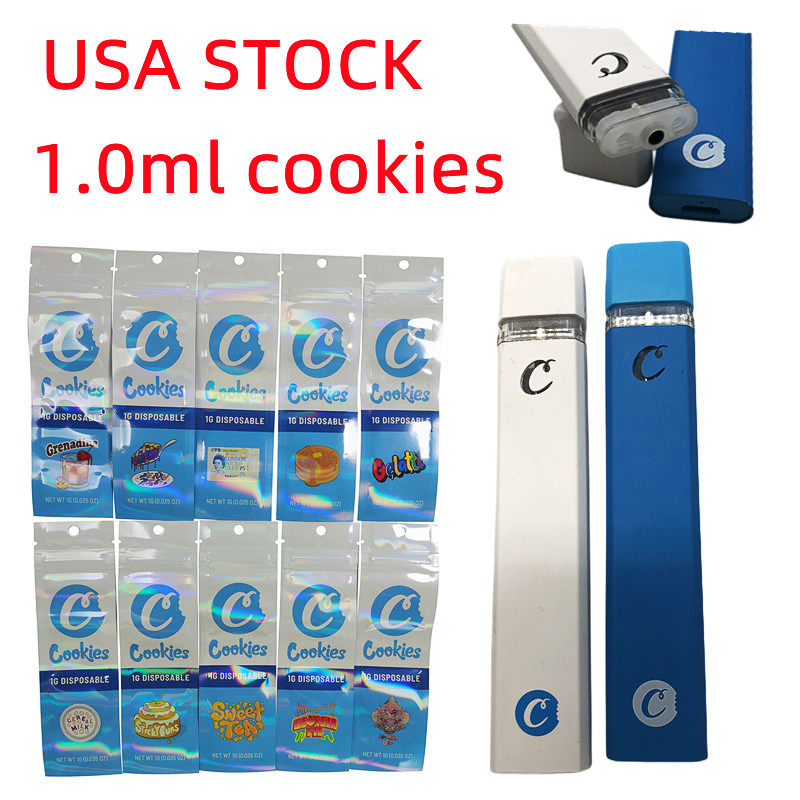 USA STOCK 1.0ml cookies Disposable Vape Pen Empty random bags Thick Oil Device 280mAh Rechargeable Battery Ceramic Coil Vapes Pods Vaporzer Starter Kits
USA STOCK 1.0ml cookies Disposable Vape Pen Empty random bags Thick Oil Device 280mAh Rechargeable Battery Ceramic Coil Vapes Pods Vaporzer Starter Kits