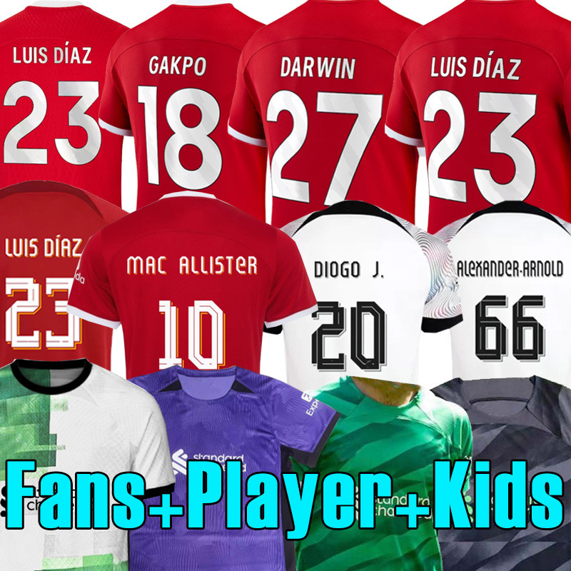 2024 GAKPO MAC ALLISTER #10 soccer jerseys DARWIN Luis Diaz 24 Fans Player RAMSEY ALEXANDER ARNOLD #66 DIOGO J. Fabinho Jones A.BECKER #1 ROBERTSON Men kids football shirts, 23 24 goalkeeper player
2024 GAKPO MAC ALLISTER #10 soccer jerseys DARWIN Luis Diaz 24 Fans Player RAMSEY ALEXANDER ARNOLD #66 DIOGO J. Fabinho Jones A.BECKER #1 ROBERTSON Men kids football shirts, 23 24 goalkeeper player