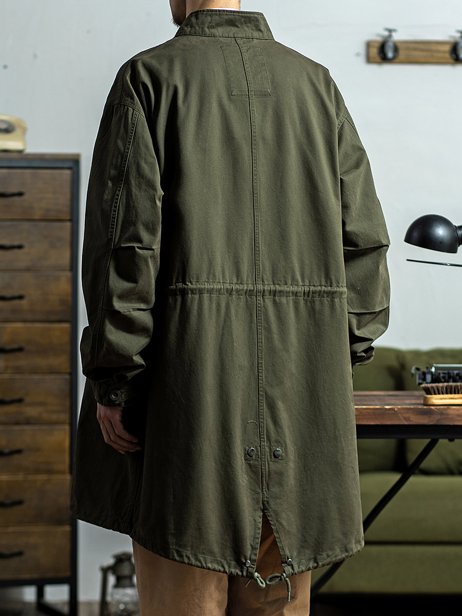 Men's Jackets M51 Fishtail Parka Trench Coat Army Green and Beige Vintage Midlength Loose Fit Autumn Clothes Couples 230608