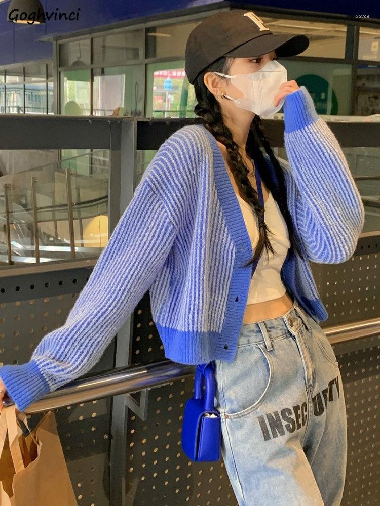 Women' Knits Cardigan Women Autumn Loose Striped Panelled Chic Young Female Korean Style Cozy Fashion All-match Tops Classic, Blue
Women' Knits Cardigan Women Autumn Loose Striped Panelled Chic Young Female Korean Style Cozy Fashion All-match Tops Classic, Blue