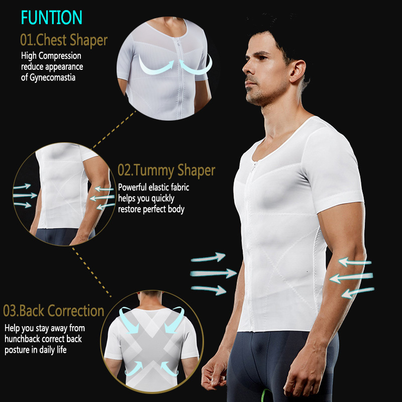 Waist Tummy Shaper Men Body Shapers Corsets Slimming Tops Shapewear Compression T-shirt Tummy Control Belly Reducer Posture Corrector Tops 230607