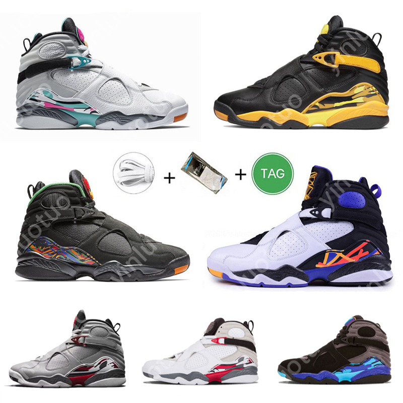 Jumpman 8 8s Basketball Chaussures Hommes Femmes Chrome South Beach Aqua Noir Cool Gris Take Flight Trophy Noir Samurai Baskets Rétro Femmes Homm