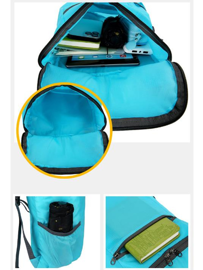 LMFolding Backpack Schoobag For Teenager Big laptop bag Portable Waterproof Nylon Foldable Backpacks Sports 6 Colors for Hiking