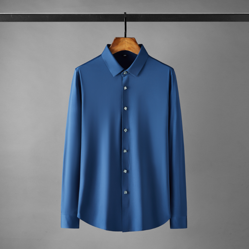 New Diamond Shell Buckle Male Shirts Luxury Long Sleeve Solid Color Casual Mens Dress Shirts Fashion Slim Fit Party Man Shirts, Blue
New Diamond Shell Buckle Male Shirts Luxury Long Sleeve Solid Color Casual Mens Dress Shirts Fashion Slim Fit Party Man Shirts, Blue