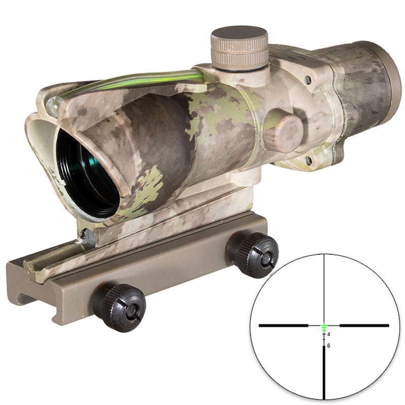 Trijicon ACOG 4X32 Fiber Source Red Illuminated Scope Camouflage green Tactical Hunting Riflescope
Trijicon ACOG 4X32 Fiber Source Red Illuminated Scope Camouflage green Tactical Hunting Riflescope