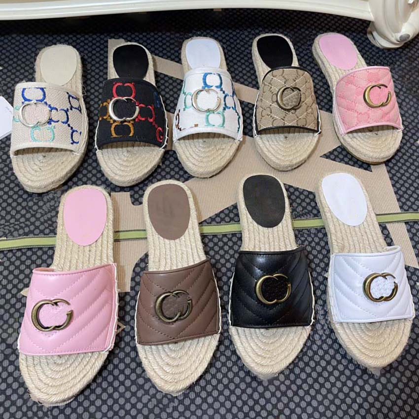 Braid Straw Sole slippers Women Classic Flats thick Bottom heel Summer Lazy Designer fashion flip flops quilted leather lady Slides shoes Hotel Bath Sandal, #7
Braid Straw Sole slippers Women Classic Flats thick Bottom heel Summer Lazy Designer fashion flip flops quilted leather lady Slides shoes Hotel Bath Sandal, #7