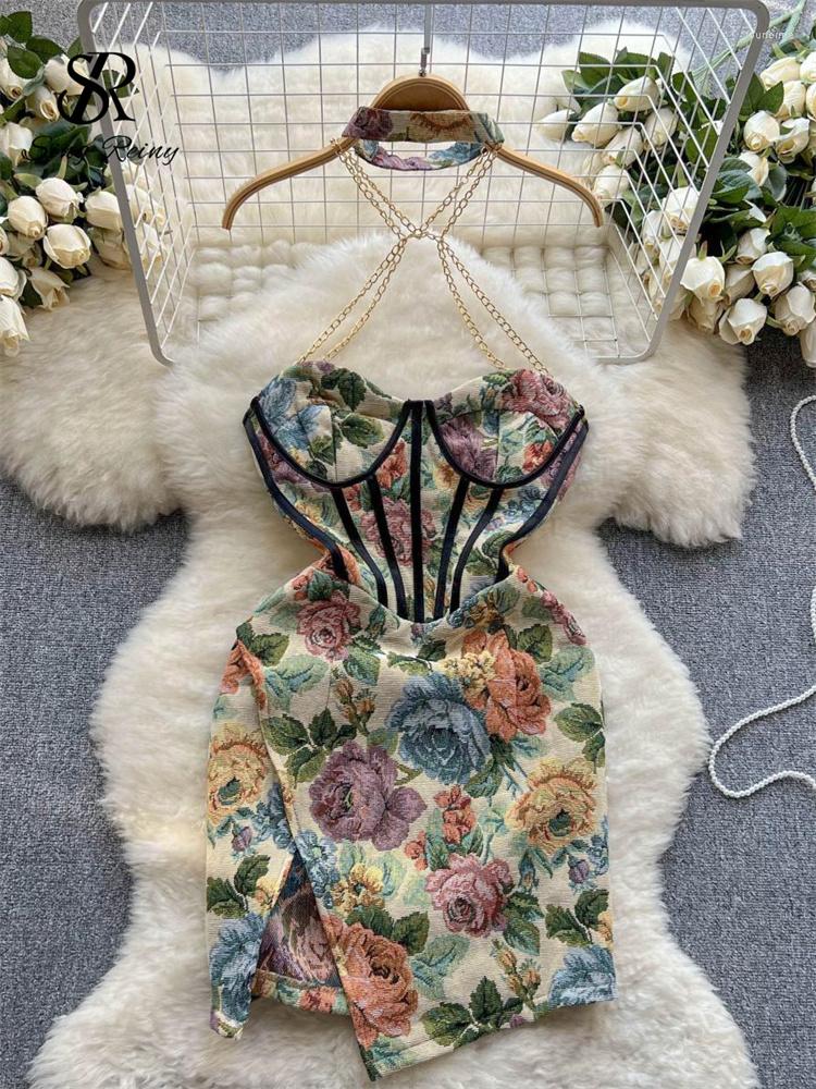Casual Dresses SINGREINGY 2023 Summer Vintage Corset Slim Dress Women Strapless Halter Floral Sexy Sundress French Print Retro Short
Casual Dresses SINGREINGY 2023 Summer Vintage Corset Slim Dress Women Strapless Halter Floral Sexy Sundress French Print Retro Short