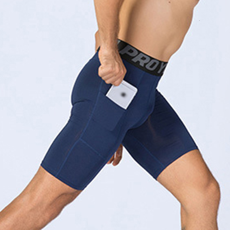 Men's Shorts Quick Dry Compression Tights Men with Pocket Gym Fitness Shorts Sportswear Short Leggings Elastic Underwear Customized 230607
