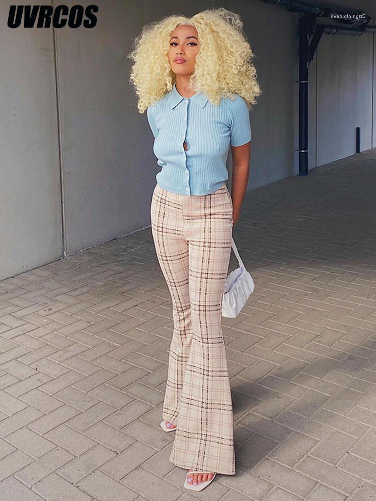 Women' Pants UVRCOS Plaid Print Women Streetwear Y2K Fall Outfits Street Style High Waist Flare 2023 Fashion Trends Bottoms, Beige
Women' Pants UVRCOS Plaid Print Women Streetwear Y2K Fall Outfits Street Style High Waist Flare 2023 Fashion Trends Bottoms, Beige