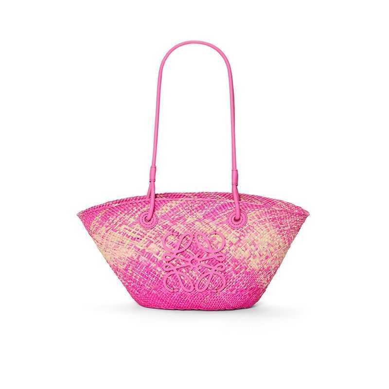 Women Bags Loews Anagram Basket Anagram Basket Small Peach Red Palm Leaf/Calf Leather Handheld Woven Bag, Sky blue 
Women Bags Loews Anagram Basket Anagram Basket Small Peach Red Palm Leaf/Calf Leather Handheld Woven Bag, Sky blue