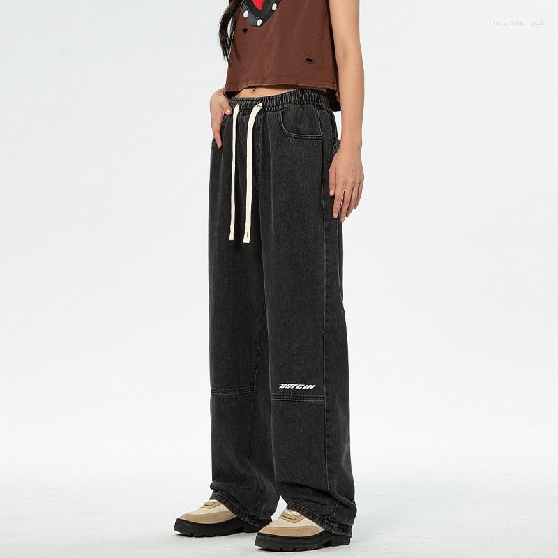 Women's Pants Women's Straight Jeans High Waist Streetwear Vintage Chic Design Casual Ladies Denim Wide Leg Trouser NS4546, Black
Women's Pants Women's Straight Jeans High Waist Streetwear Vintage Chic Design Casual Ladies Denim Wide Leg Trouser NS4546, Black