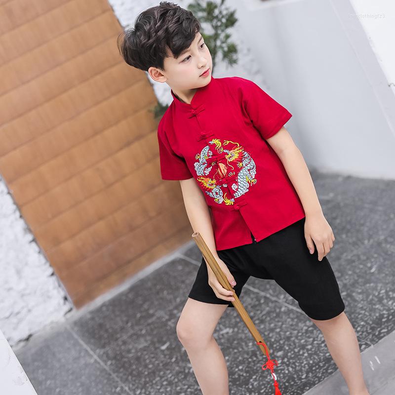 Ethnic Clothing Chinese Style Tang Suit Cothes For Boys Summer Baby Sets 2 Pieces O Neck Shirt Shorts Children Suits Kids Boy
Ethnic Clothing Chinese Style Tang Suit Cothes For Boys Summer Baby Sets 2 Pieces O Neck Shirt Shorts Children Suits Kids Boy