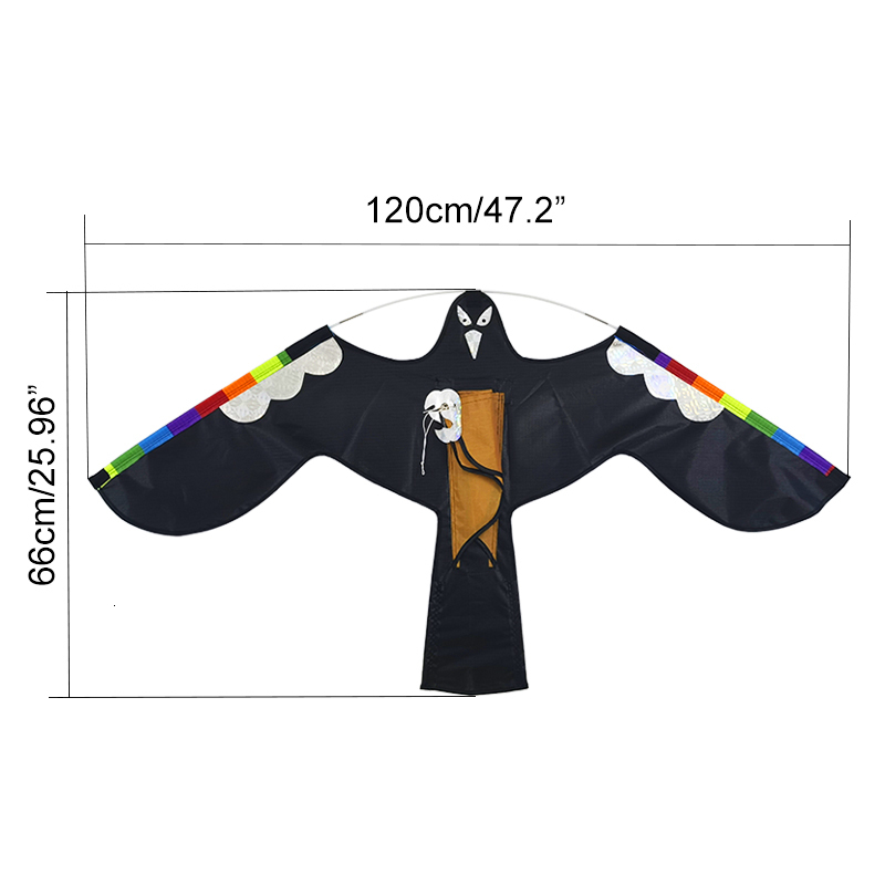 Garden Decorations Emulation Flying Hawk Kite Bird Scarer Drive Repellent for Scarecrow Yard Repeller 230608