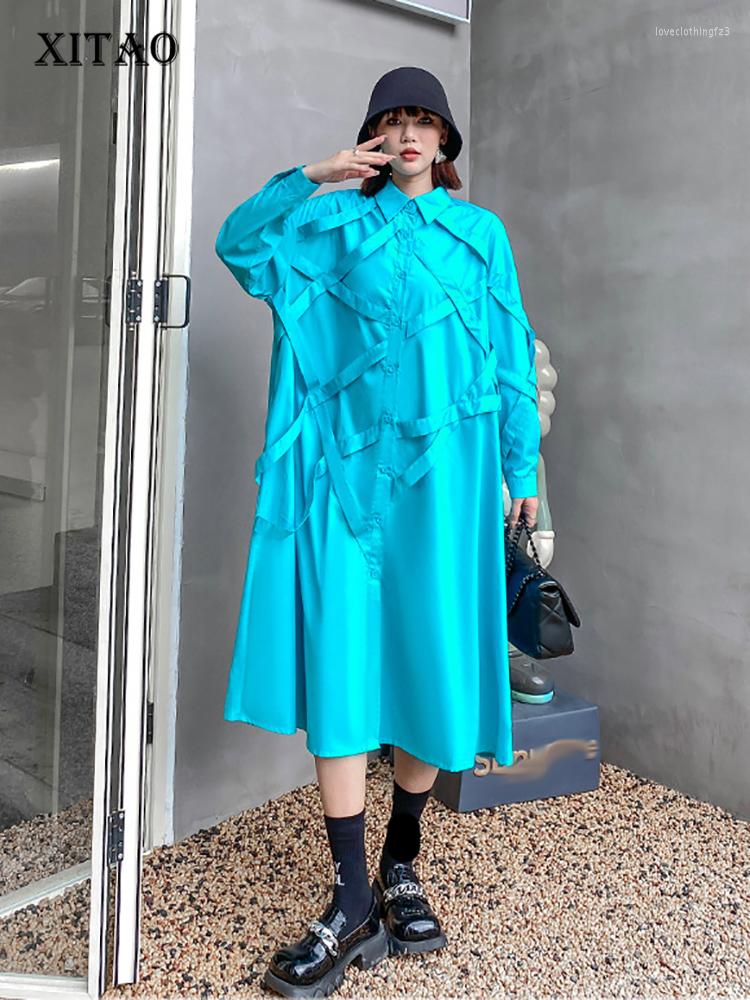 Casual Dresses XITAO Fashion Personality Shirt Dress Loose Long Sleeve Turn-down Collar Irregular Splicing Autumn WLD8996, Blue wld8996
Casual Dresses XITAO Fashion Personality Shirt Dress Loose Long Sleeve Turn-down Collar Irregular Splicing Autumn WLD8996, Blue wld8996