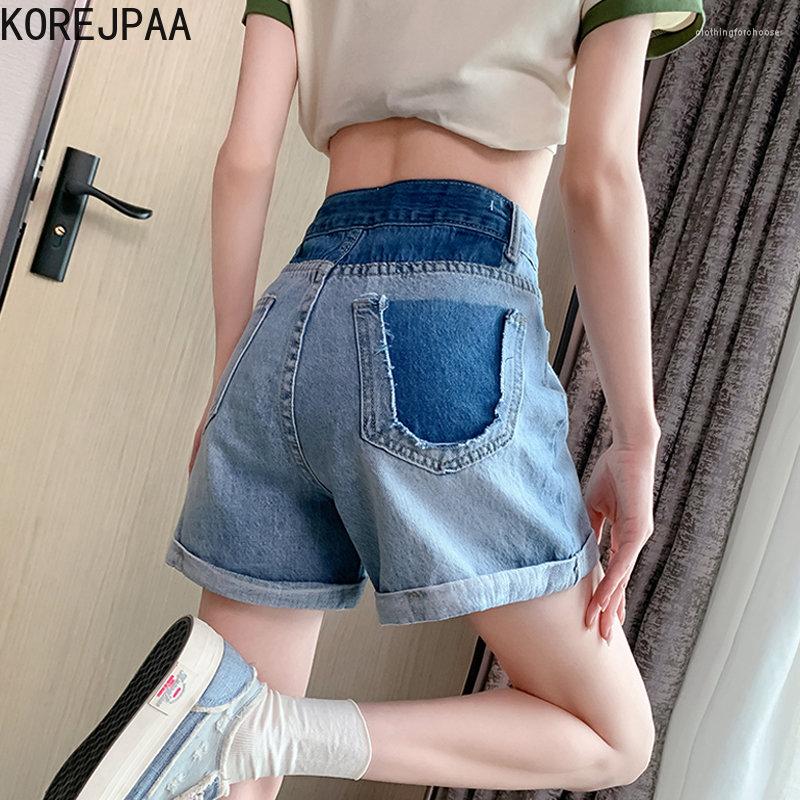Women' Shorts Korejpaa High Waist Wide Leg Denim 2023 Summer Korean Style Women Clothes Streetwear Pockets Pantalones Cortos De Mujer, Light blue
Women' Shorts Korejpaa High Waist Wide Leg Denim 2023 Summer Korean Style Women Clothes Streetwear Pockets Pantalones Cortos De Mujer, Light blue