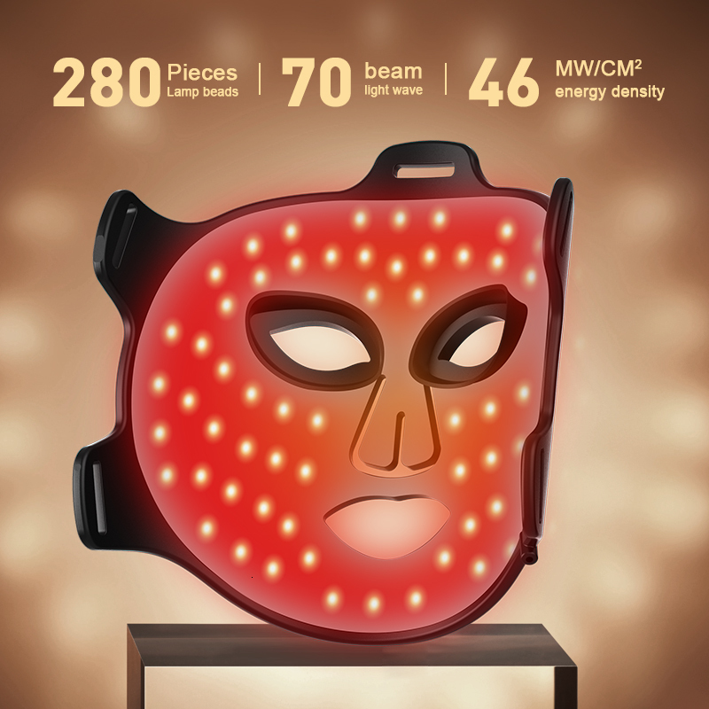 Face Care Devices Arrival Red Led Light Therapy Infrared Flexible Soft Mask Silicone 4 Color Anti Aging Advanced Pon 230608