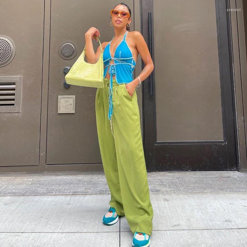 Women' Pants Women Green Wide-Leg High Waist Mop Draping Suit Loose Slimming Casual Straight Trousers Autumn Spring
Women' Pants Women Green Wide-Leg High Waist Mop Draping Suit Loose Slimming Casual Straight Trousers Autumn Spring