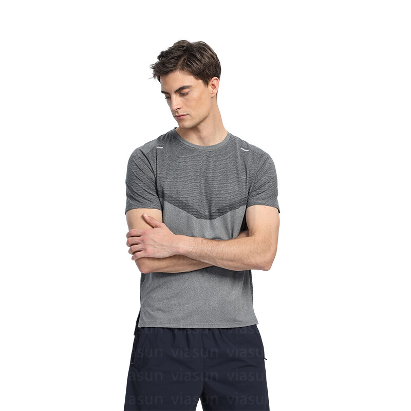 LU08 Men Yoga Outfit Gym T shirt Exercise Fitness Wear Sportwear Trainning Basketball Quick Dry Ice Silk Shirts Outdoor Tops Short Sleeve Elastic Brea