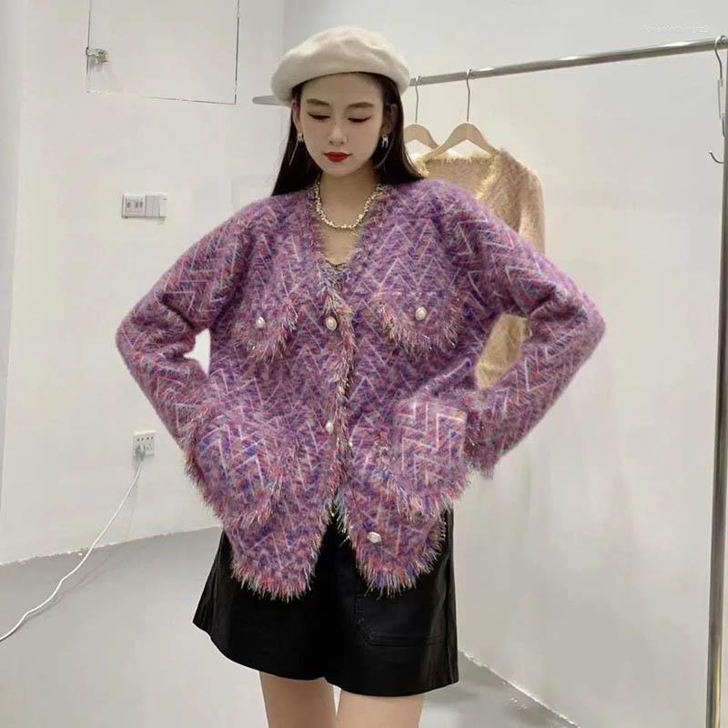 Women's Jackets Autumn And Winter Style Tassel Small Fragrance V-Neck Coat Fashionable Casual Medium Elastic Knitted Cardigan Elegant Waterp, Purple
Women's Jackets Autumn And Winter Style Tassel Small Fragrance V-Neck Coat Fashionable Casual Medium Elastic Knitted Cardigan Elegant Waterp, Purple