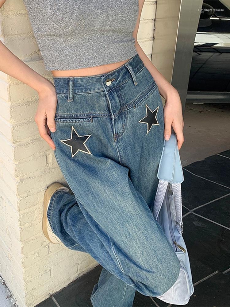 Women's Jeans Stars Y2k Baggy High Street Autumn Straight Pants Oversize Casual Punk Vintage Denim Trouser Wide Leg, Deep blue
Women's Jeans Stars Y2k Baggy High Street Autumn Straight Pants Oversize Casual Punk Vintage Denim Trouser Wide Leg, Deep blue