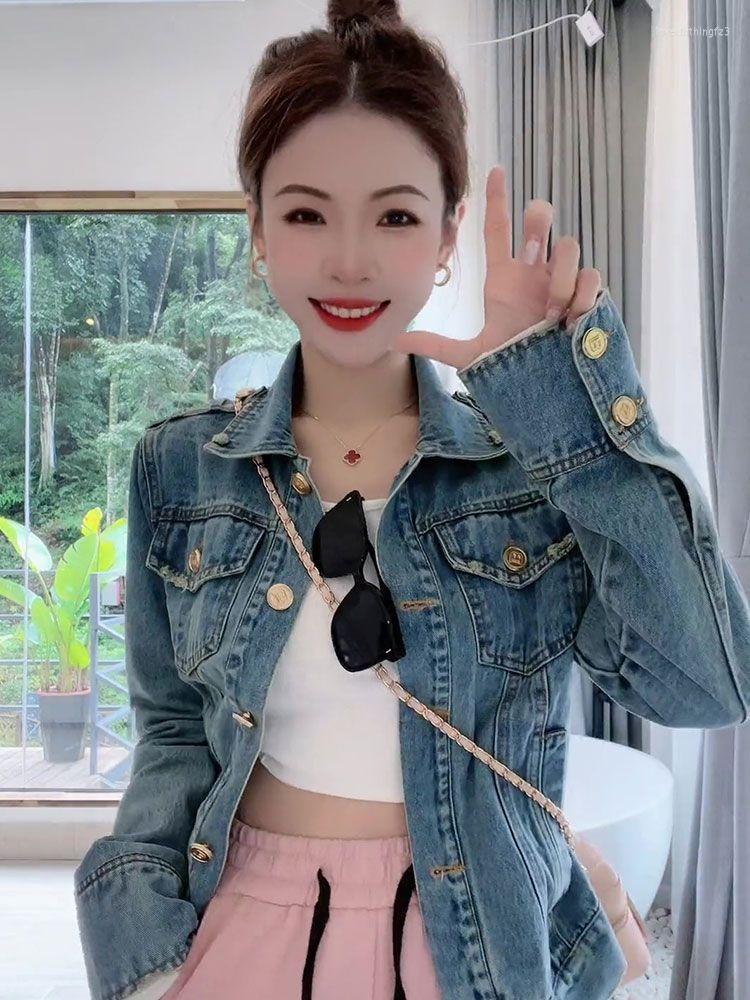 Women' Jackets Denim Coat Women Jacket Spring And Autumn 2023 Fashion Design Sense Short Female Outerwear, Blue
Women' Jackets Denim Coat Women Jacket Spring And Autumn 2023 Fashion Design Sense Short Female Outerwear, Blue