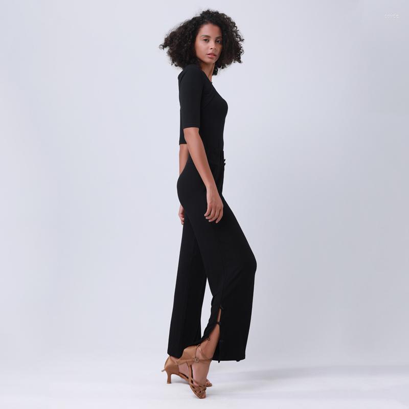 Stage Wear Desigh Dance Pants Latin Loose Classical Modern Modal High Waist Button Open Hem Trousers Ballroom, Black pants
Stage Wear Desigh Dance Pants Latin Loose Classical Modern Modal High Waist Button Open Hem Trousers Ballroom, Black pants