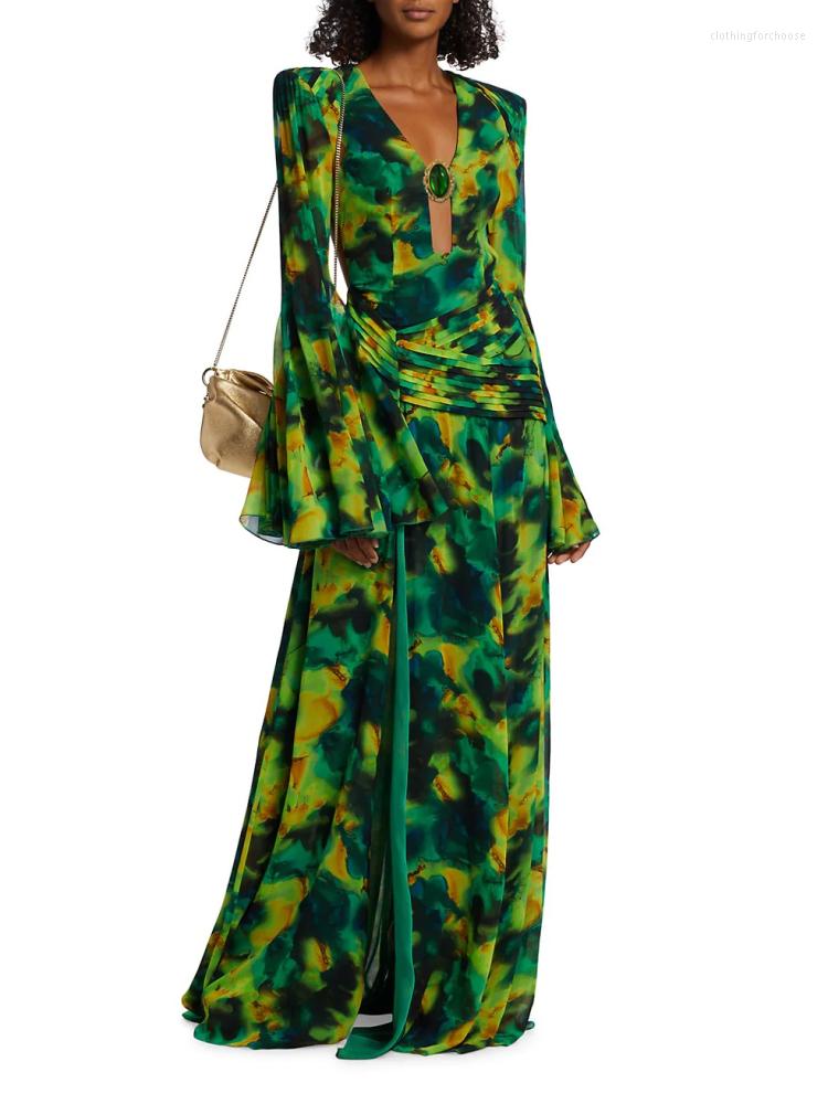 Casual Dresses 2023 Women Green Floral Party Dress Long Seeve V Neck With Rhinstone Open Leg Maxi Holiday Going Out Beach Gowns
Casual Dresses 2023 Women Green Floral Party Dress Long Seeve V Neck With Rhinstone Open Leg Maxi Holiday Going Out Beach Gowns