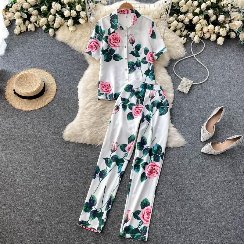 Women's Two Piece Pants Elegant Rose Floral Print 2 Sets Summer Women Short Sleeve Blouse Shirt Pocket Long Beach Pencil Trouser S, Black
Women's Two Piece Pants Elegant Rose Floral Print 2 Sets Summer Women Short Sleeve Blouse Shirt Pocket Long Beach Pencil Trouser S, Black