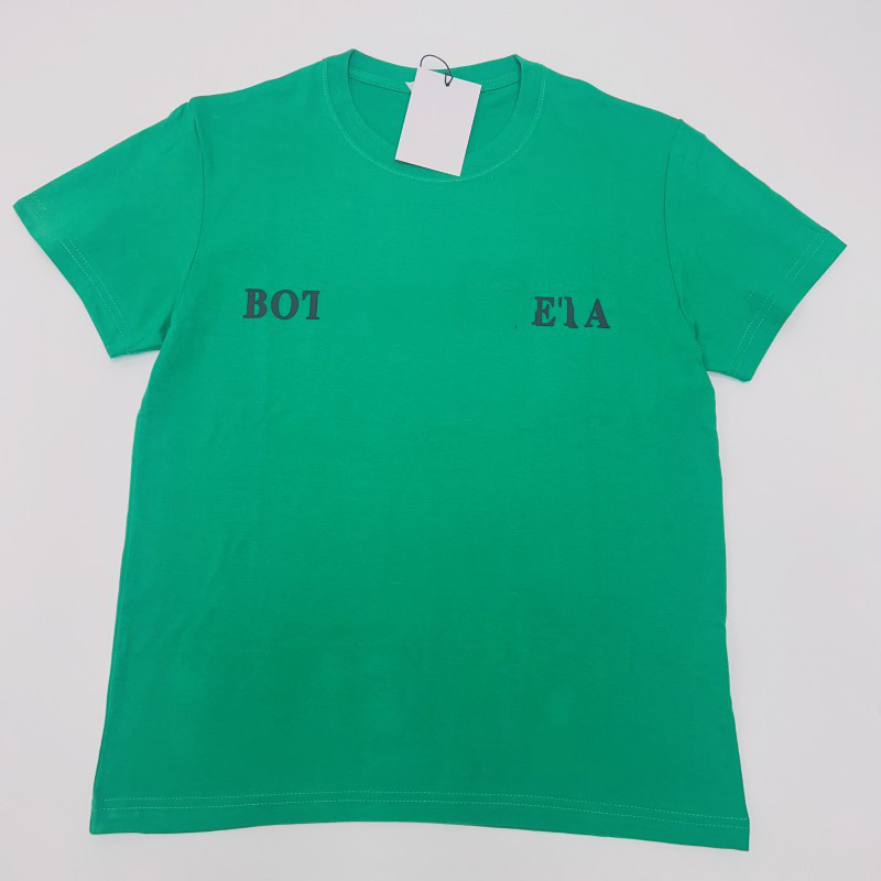 Green T-Shirt for Men and Women's Stereoscopic Silicone Letter Printing T-shirt Pure Cotton Couple Fashion Brand Short Sleeve Tee