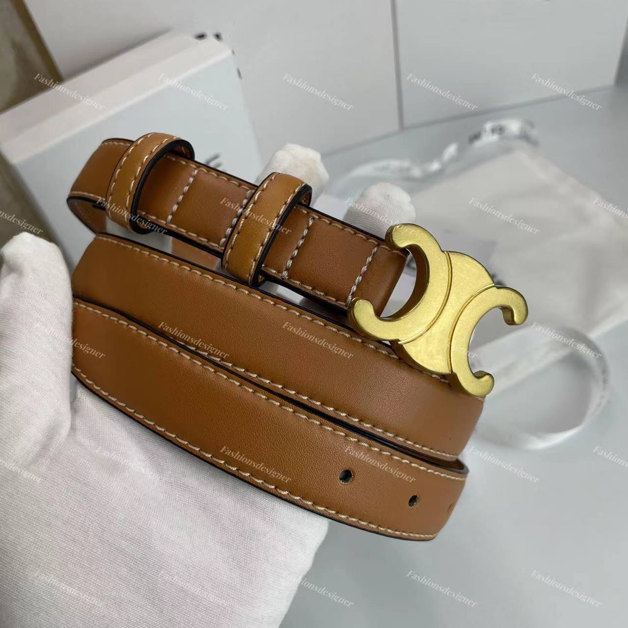 Belt women luxury belt designer women's belt Men's fashion luxury Belts Gold buckle Leather Double Letter ceinture Accessories Various sizes With White gift box Sash