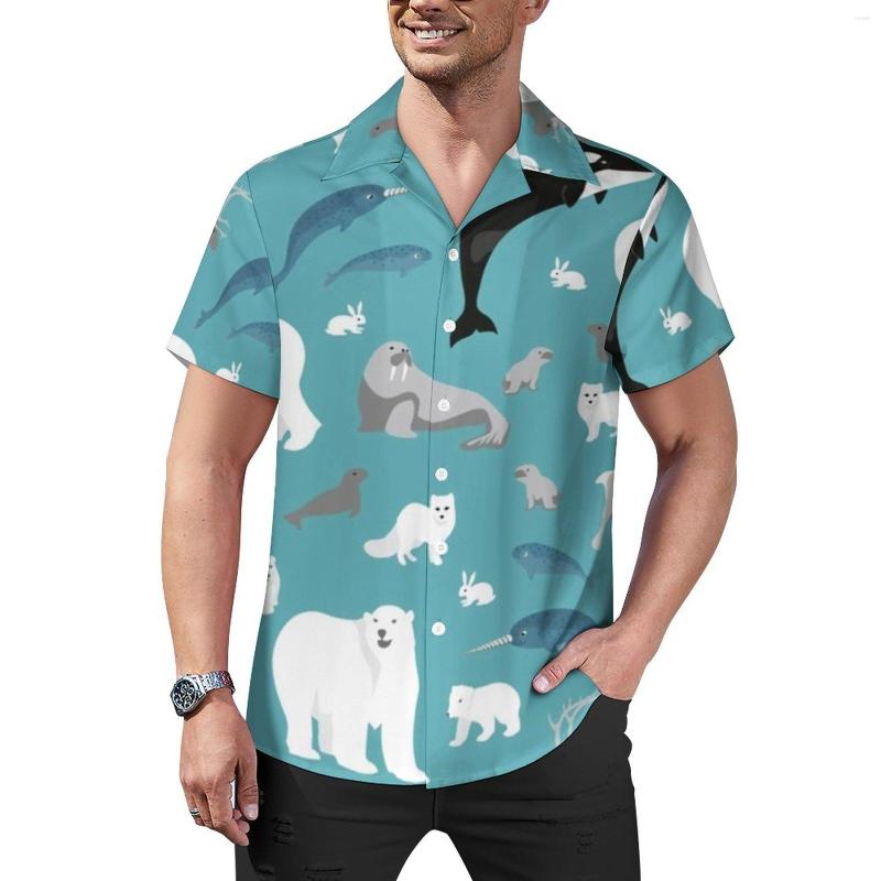 Men' Casual Shirts Arctic Animal Print Shirt Polar Bear Vacation Loose Hawaiian Harajuku Blouses Short Sleeve Design Oversized Clothes, Style-13
Men' Casual Shirts Arctic Animal Print Shirt Polar Bear Vacation Loose Hawaiian Harajuku Blouses Short Sleeve Design Oversized Clothes, Style-13