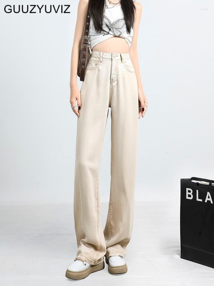 Women's Jeans GUUZYUVIZ Summer Lyocell Woman High Waist Loose Wide Leg Straight Tube Thin Breathable Ice Silk, Pink 982
Women's Jeans GUUZYUVIZ Summer Lyocell Woman High Waist Loose Wide Leg Straight Tube Thin Breathable Ice Silk, Pink 982