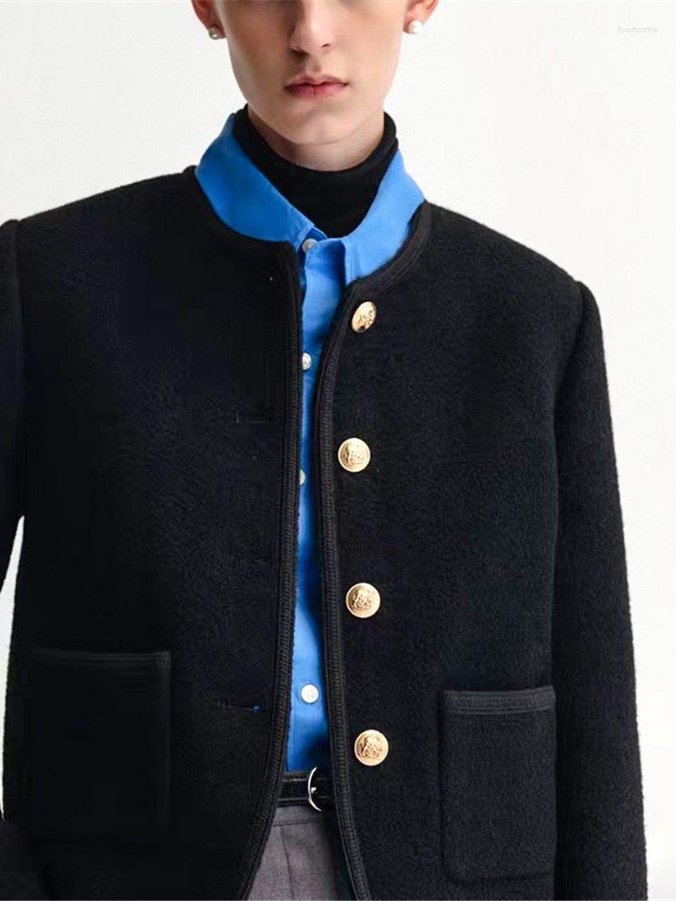 Women' Jackets Women O-Neck Single-Breasted Short Coat Ladies Lace Stitching Trim Slim Woolen Jacket Female Outwear 2023 Autumn Winter, Black
Women' Jackets Women O-Neck Single-Breasted Short Coat Ladies Lace Stitching Trim Slim Woolen Jacket Female Outwear 2023 Autumn Winter, Black