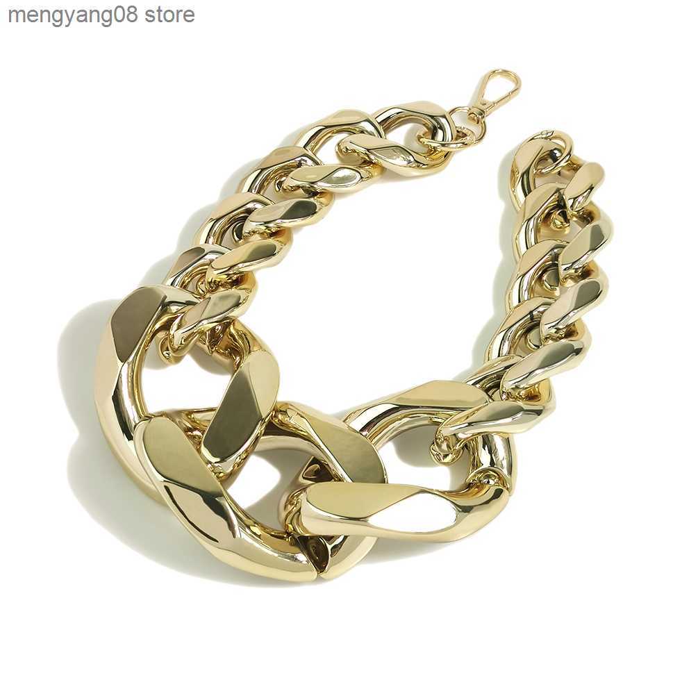 Pendant Necklaces 2023 Punk Oversized Chain Necklace For Women Hip Hop Statement Thick Collar Big Choker Necklace Cool Girl Fashion Jewelry T230609