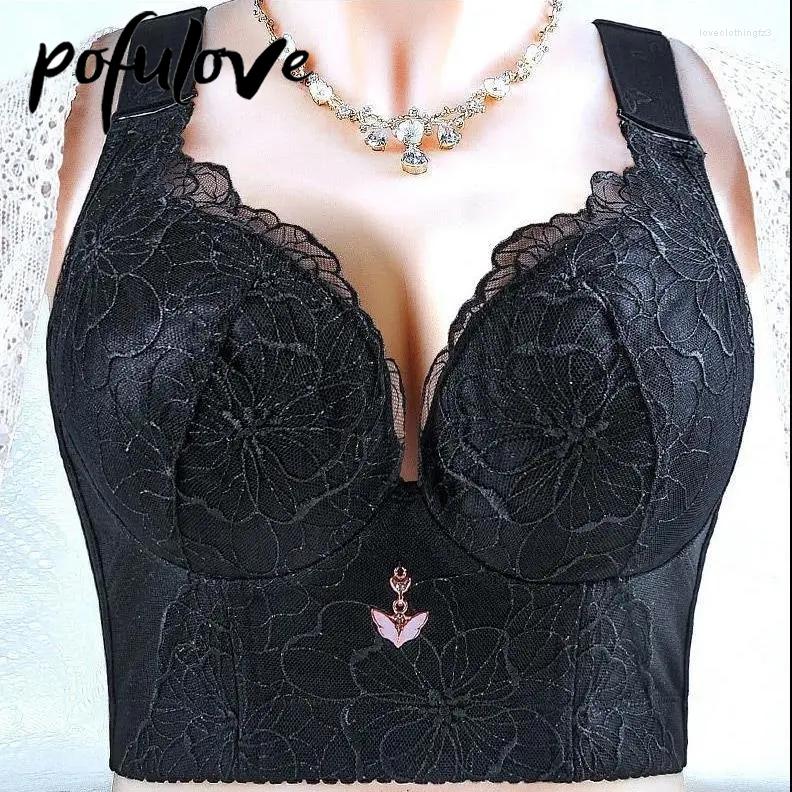 Bras Women No Steel Ring Sexy Plus Size Underwear Lace Long Line Lingerie Wire Free Drop, Black
Bras Women No Steel Ring Sexy Plus Size Underwear Lace Long Line Lingerie Wire Free Drop, Black