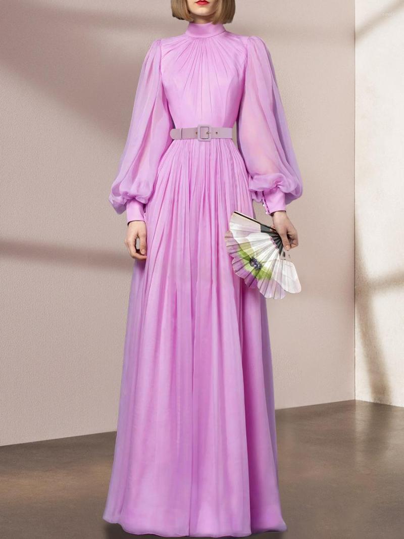 Casual Dresses Women' Dress 2023 Polyester Purple Pink Lantern Sleeve Fold High-End Long Belted
Casual Dresses Women' Dress 2023 Polyester Purple Pink Lantern Sleeve Fold High-End Long Belted