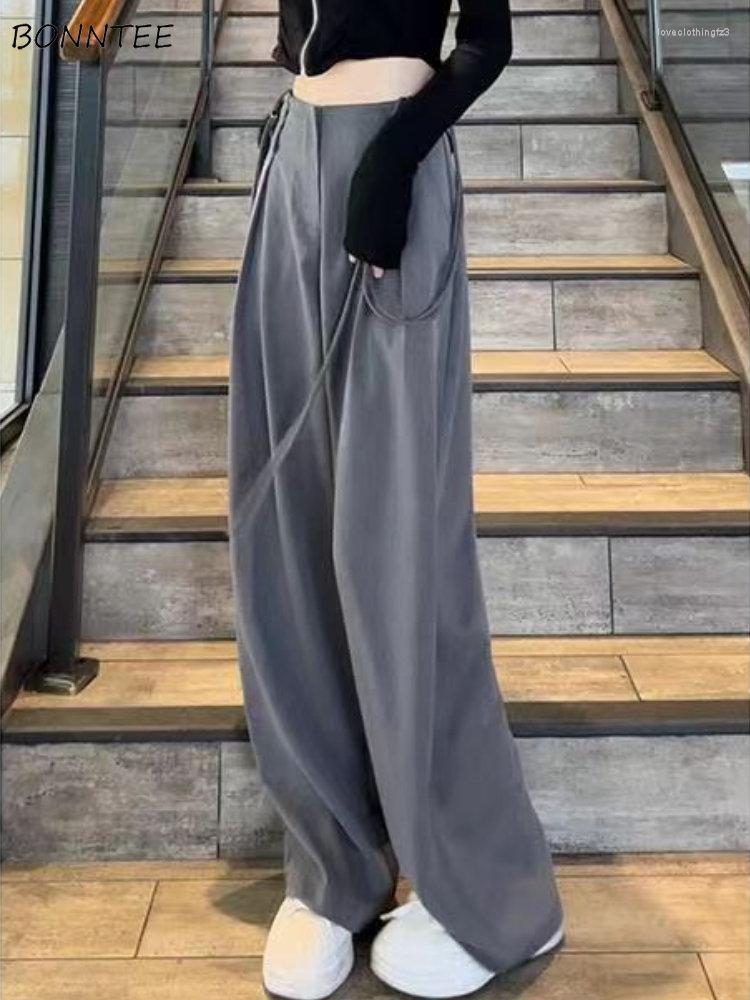 Women' Pants Elastic Waist Wide Leg Women Leisure Loose Solid Simple Lace-up Design Streetwear Students All-match Basic Autumn Trousers, Brown
Women' Pants Elastic Waist Wide Leg Women Leisure Loose Solid Simple Lace-up Design Streetwear Students All-match Basic Autumn Trousers, Brown