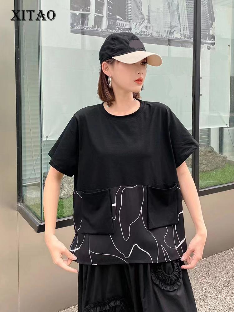 Women's T Shirts XITAO Fashion Patchwork T-Shirts Casual Loose Geometric O-neck 2023 Summer Women Arrival All Match Short Sleeve HQQ0258, Black hqq0258
Women's T Shirts XITAO Fashion Patchwork T-Shirts Casual Loose Geometric O-neck 2023 Summer Women Arrival All Match Short Sleeve HQQ0258, Black hqq0258