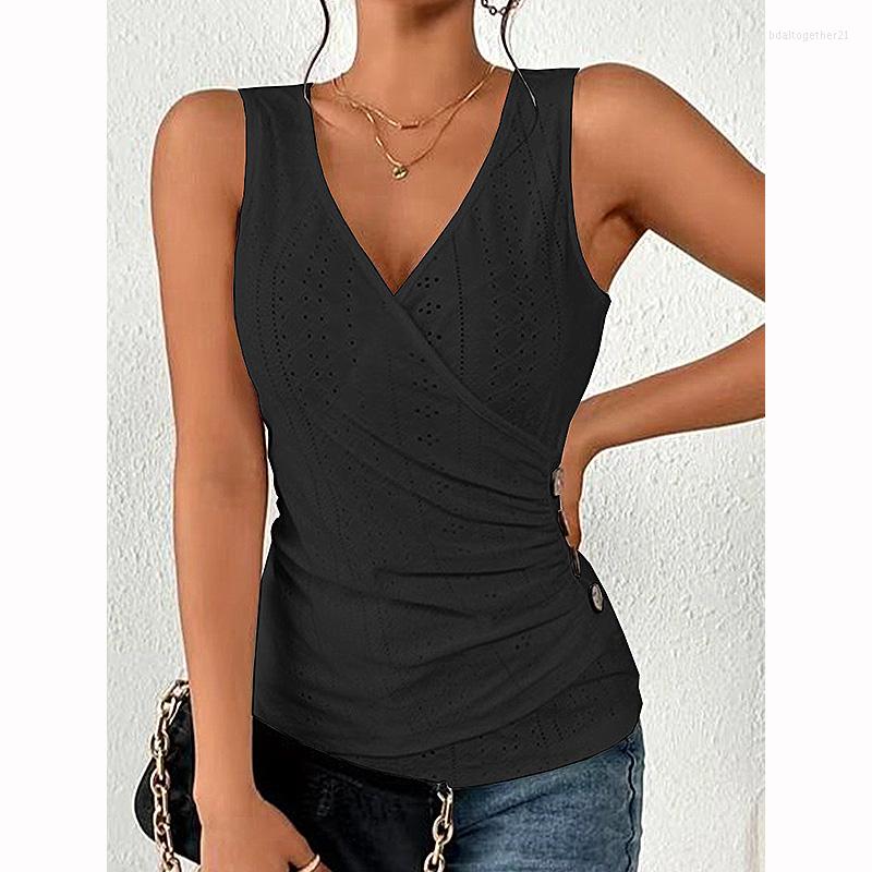 Women's Tanks 1PC Women Solid Color V-neck Tees Sleeveless Hollow Out Vests Buttons Shirts Slim Tank Tops Fashion Casual Pullover T-shirt, Pink
Women's Tanks 1PC Women Solid Color V-neck Tees Sleeveless Hollow Out Vests Buttons Shirts Slim Tank Tops Fashion Casual Pullover T-shirt, Pink