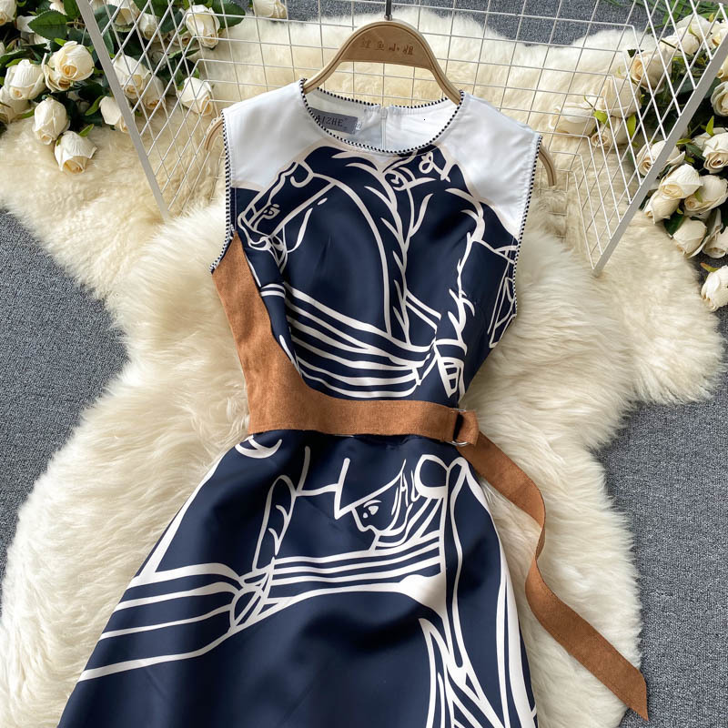 Basic Casual Dresses Fashion Women Dress Summer Sleeveless O-Neck Slim Bandage Long Dresses For Women Chic Sundresses 230608