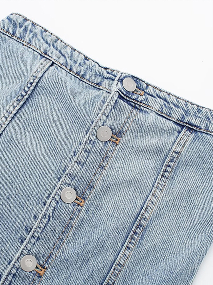 Womens Jumpsuits Rompers Off Shoulder Blue Denim Women Sexy Sleeveless Tube Top Button Vintage Summer High Waist Wide Leg Playsuits 230609