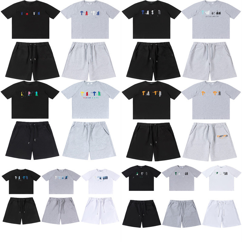 Tra Tracksuits mens t shirt designer Embroidery letter men's set Womens Crew Neck Trap Star Sweatshirt Suits rainbow color summer sports fashion cotton cord top, Blue red white blue
Tra Tracksuits mens t shirt designer Embroidery letter men's set Womens Crew Neck Trap Star Sweatshirt Suits rainbow color summer sports fashion cotton cord top, Blue red white blue
