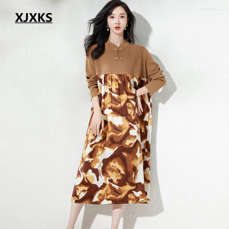 Casual Dresses XJXKS 2023 Spring Autumn Cheongsam Collar Ladies Long Pullover Vestidos Loose Comfortable Oversize Women's, Black
Casual Dresses XJXKS 2023 Spring Autumn Cheongsam Collar Ladies Long Pullover Vestidos Loose Comfortable Oversize Women's, Black