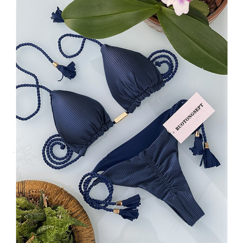 Womens Swimwear High Waist Push Up Bikini Set Female Bandeau Swimsuit Women Bathing Swim Suit Biquini Mulher Traje De Ba o Mujer 230608