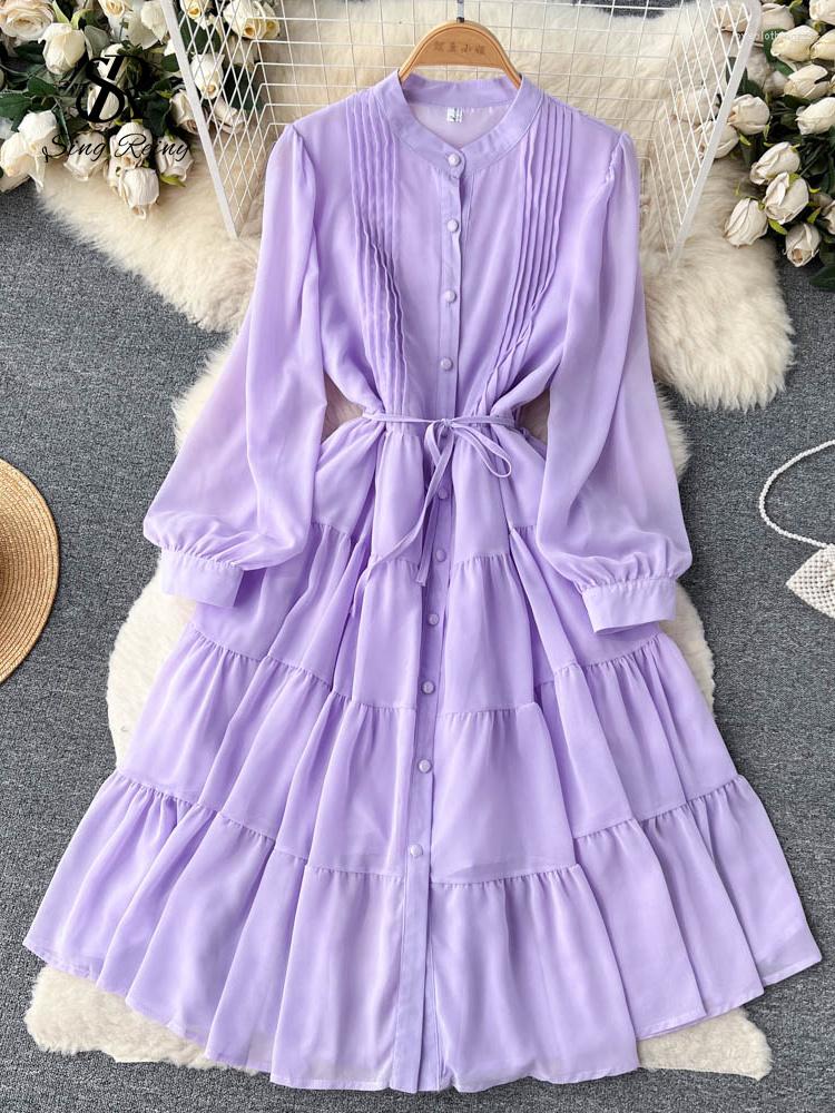 Casual Dresses SINGREINY 2023 Women Sweet Long Dress Fashion Lantern Sleeve Single Breasted Lace-up Slim Streetwear Solid A-Line Spring, Purple
Casual Dresses SINGREINY 2023 Women Sweet Long Dress Fashion Lantern Sleeve Single Breasted Lace-up Slim Streetwear Solid A-Line Spring, Purple