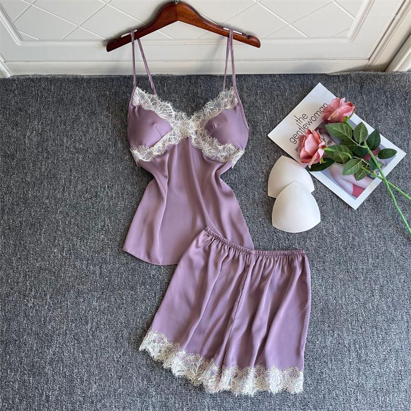 Women's Sleepwear Summer Women Spaghetti Strap Pajamas Set Sexy Cami Shorts Two Piece Patchwork Lace Lingerie Rayon Home Clothes, White
Women's Sleepwear Summer Women Spaghetti Strap Pajamas Set Sexy Cami Shorts Two Piece Patchwork Lace Lingerie Rayon Home Clothes, White