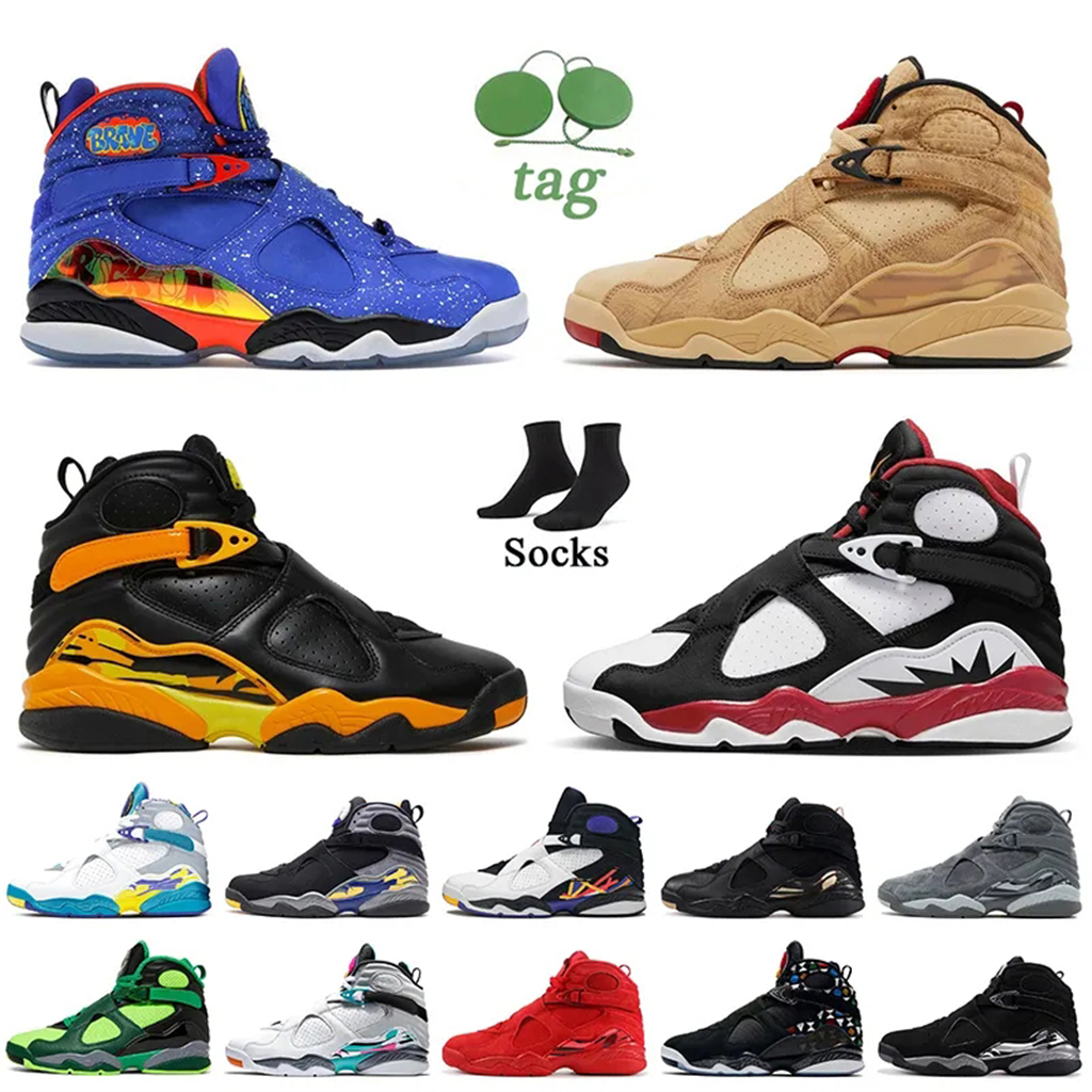 8 8s VIII Basketball Shoes Top Quality Alternate Black Cement Jumpman Valentines Day Air Jodeners Cool Grey South Beach Sneakers Trainers, Customize
8 8s VIII Basketball Shoes Top Quality Alternate Black Cement Jumpman Valentines Day Air Jodeners Cool Grey South Beach Sneakers Trainers, Customize